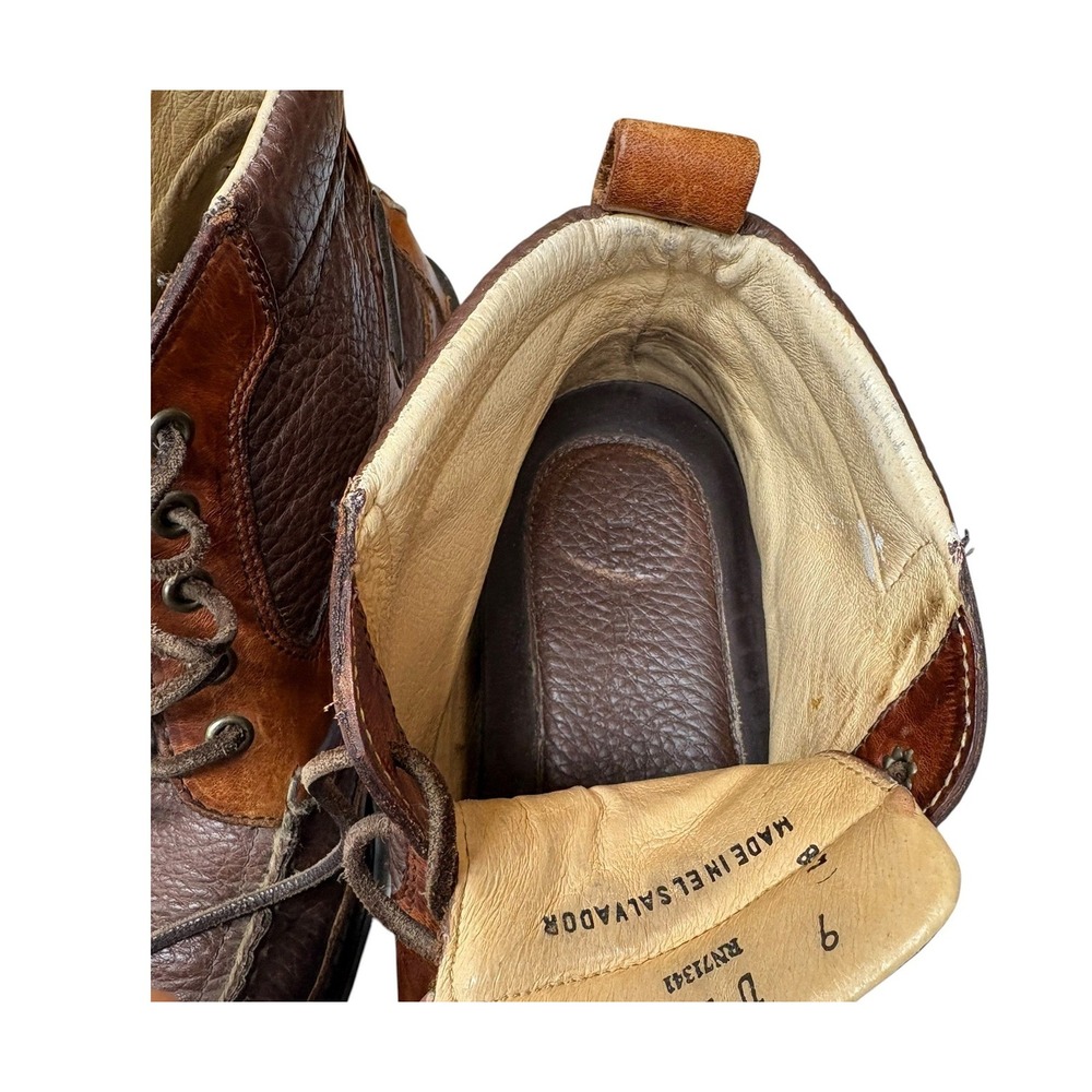 L L Bean Allagash Handsewn Bison Leather Chukka Boots Brown Moc Toe Heritage 9 - Picture 7 of 10